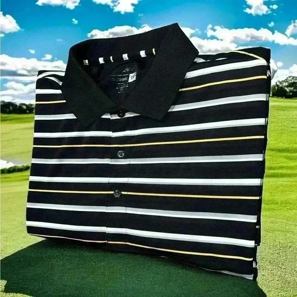 **Black Striped Jack Nicklaus Memorial Tournament Polo**